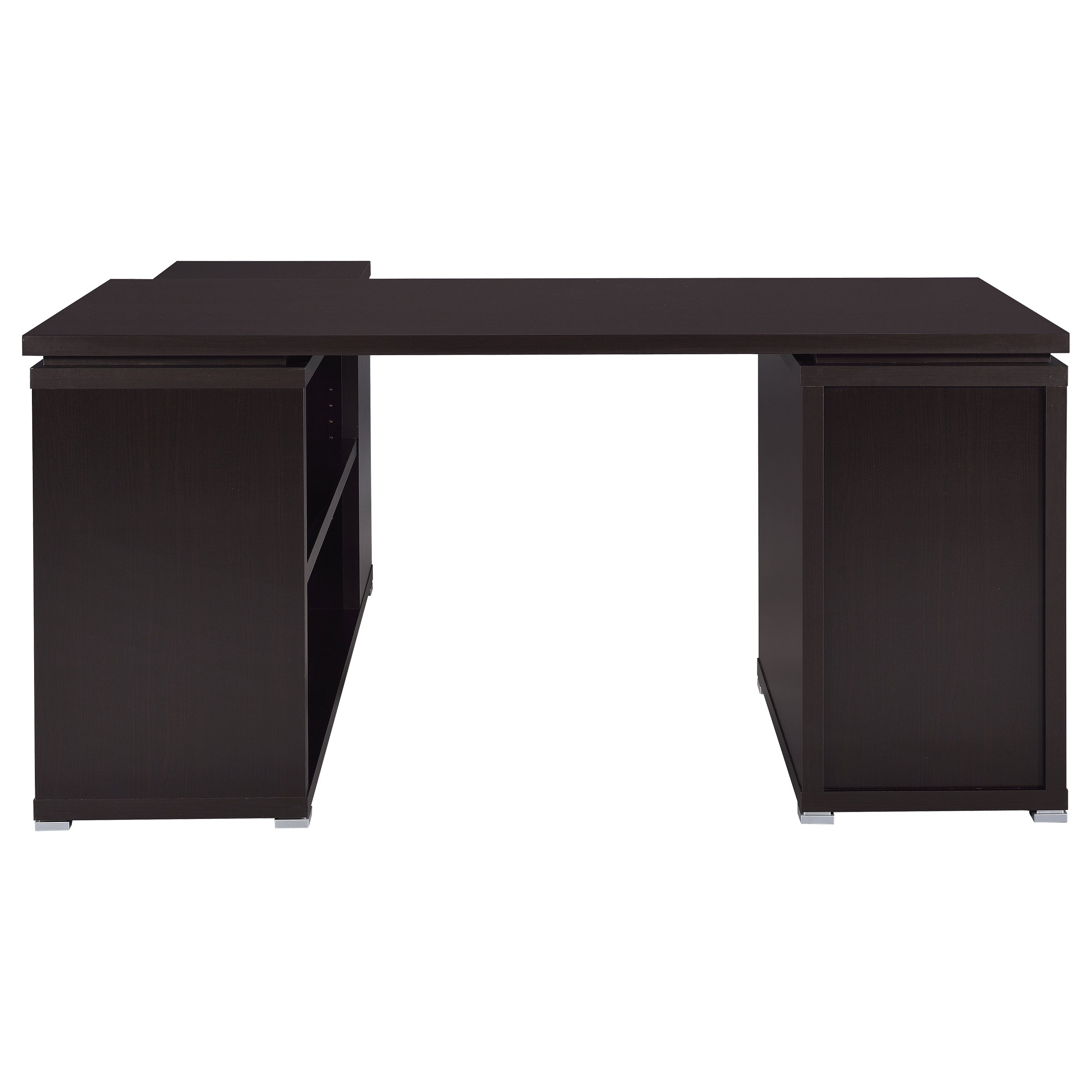 Tona Cappuccino 3-Drawer L-shape Computer Desk