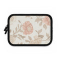 Blush Rose Peony Laptop Sleeve | Neutral Watercolor Floral Tech Cover