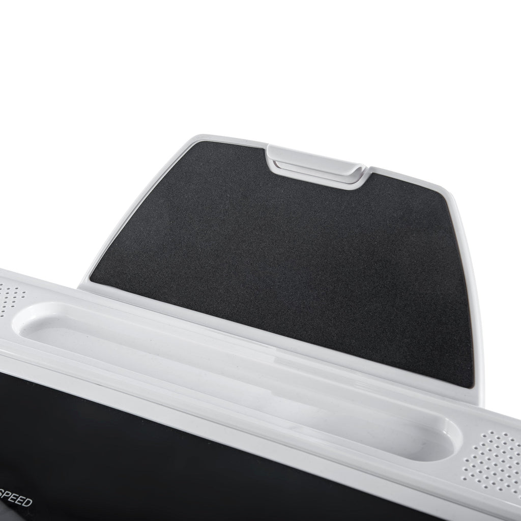 FITIME Portable Compact Treadmill with Electric Motorized 3.5HP, Bluetooth Speaker, White Metal, Medium Size