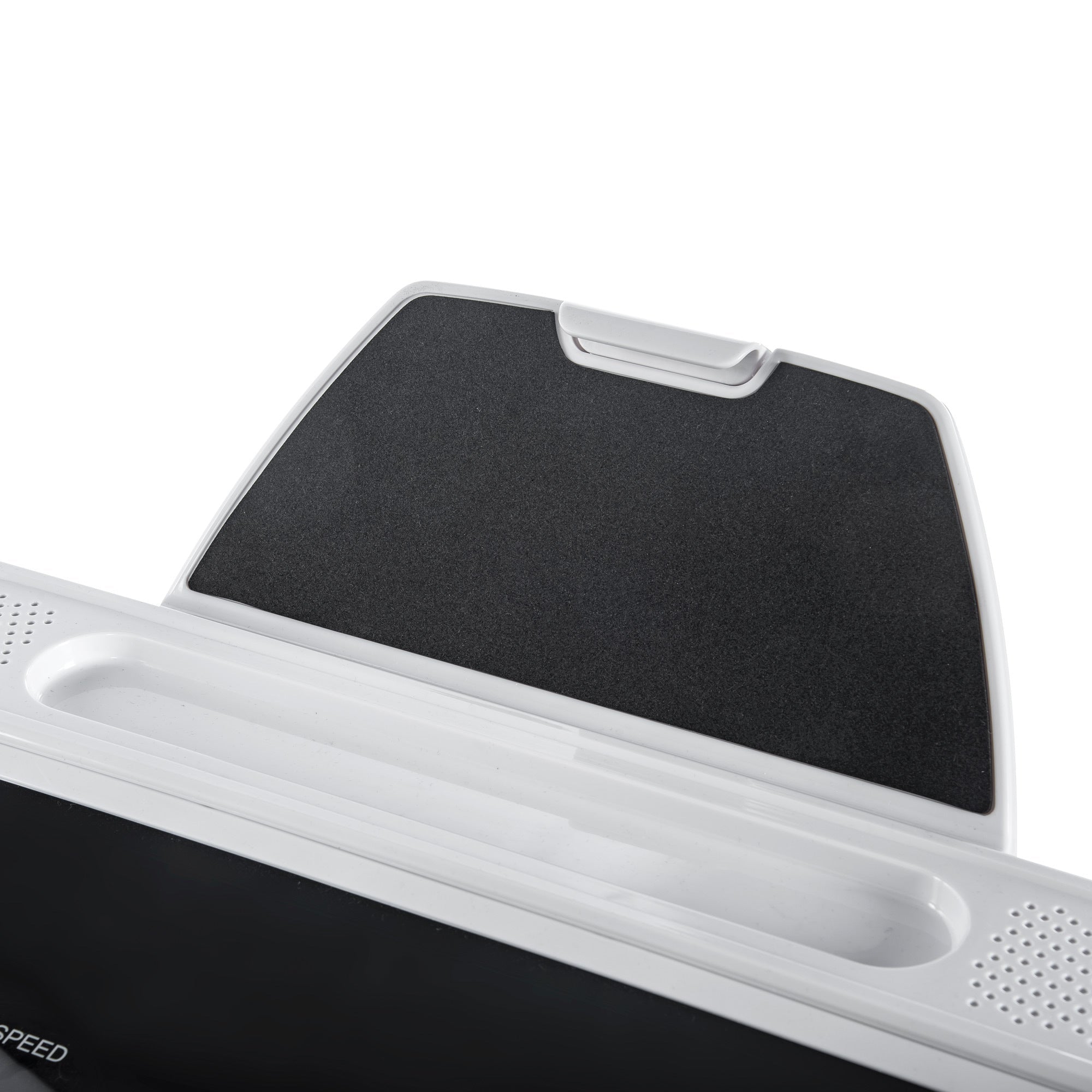 FITIME Portable Compact Treadmill with Electric Motorized 3.5HP, Bluetooth Speaker, White Metal, Medium Size