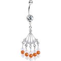 Clear Gem Natasha Chandelier Belly Ring
