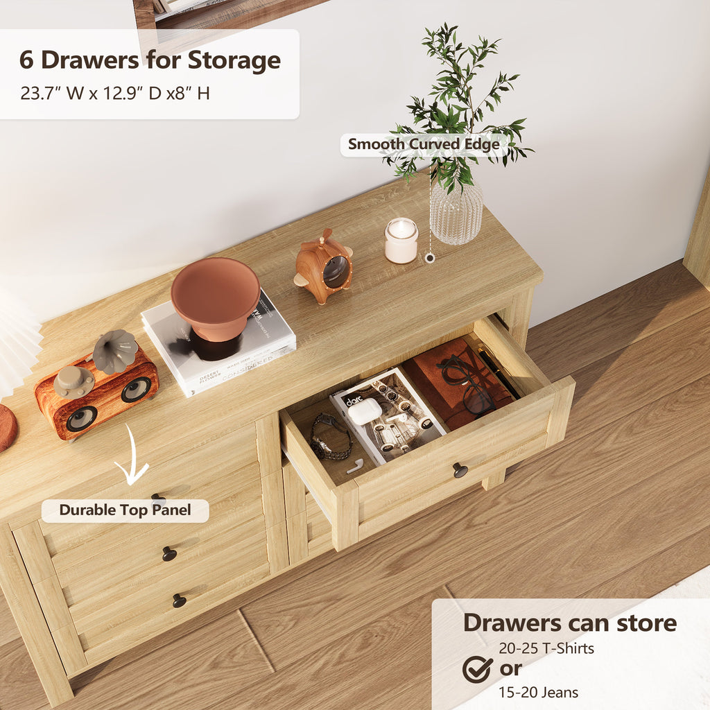 3-Pieces Bedroom Sets Full Size Farmhouse Platform Bed with Double Sliding Door Storage Headboard and Charging Station, Storage Nightstand and Dresser, Natural