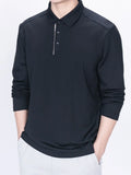 Collared Neck Long Sleeve Polo