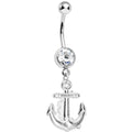 Crystalline Gem Anchor Belly Ring
