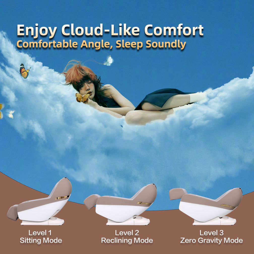 Full Body Grey Massage Chair with Auto Modes, Zero Gravity Shiatsu Massage Chair, Airbag Massage, ABS+Steel Frame, 47.6 x 24.0 x 28.5 inches