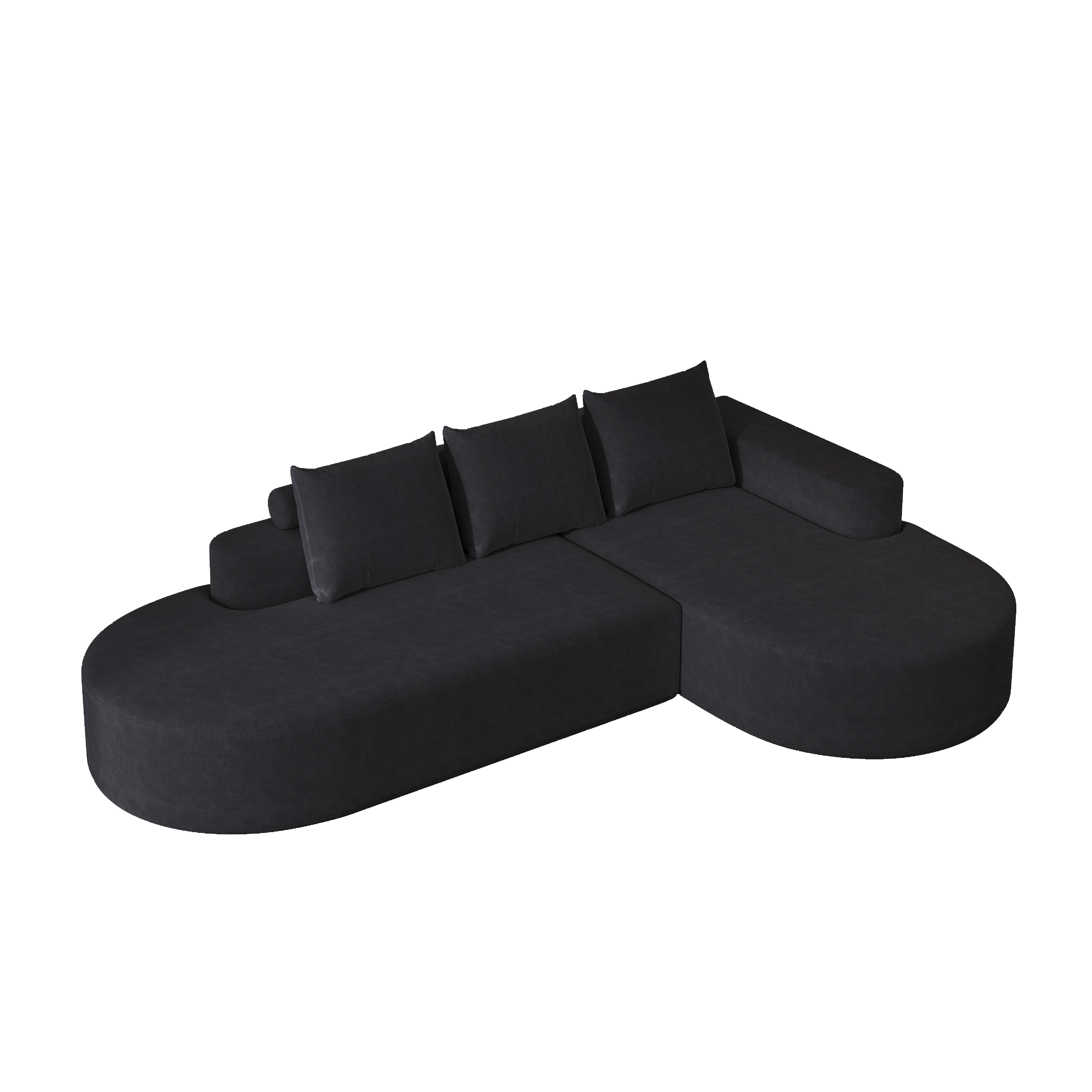 Modern Curved sofa ,Chenille Upholstered Sectional Sofa Couch Set,Modular 108.5' L Shaped Sectional Living Room Sofa Set With 3 Pillows,Free Combination Sofa Couch for Living Room,Bedroom