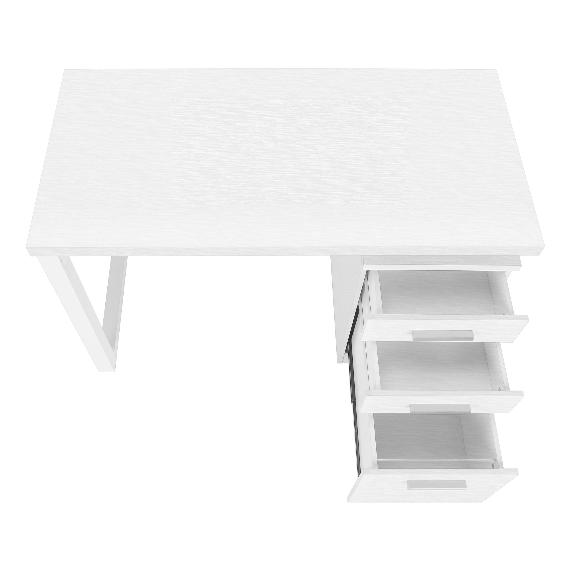 Computer Desk, Home Office, Laptop, Left, Right Set-up, Storage Drawers, 48'l, Work, White Laminate, Contemporary, Modern