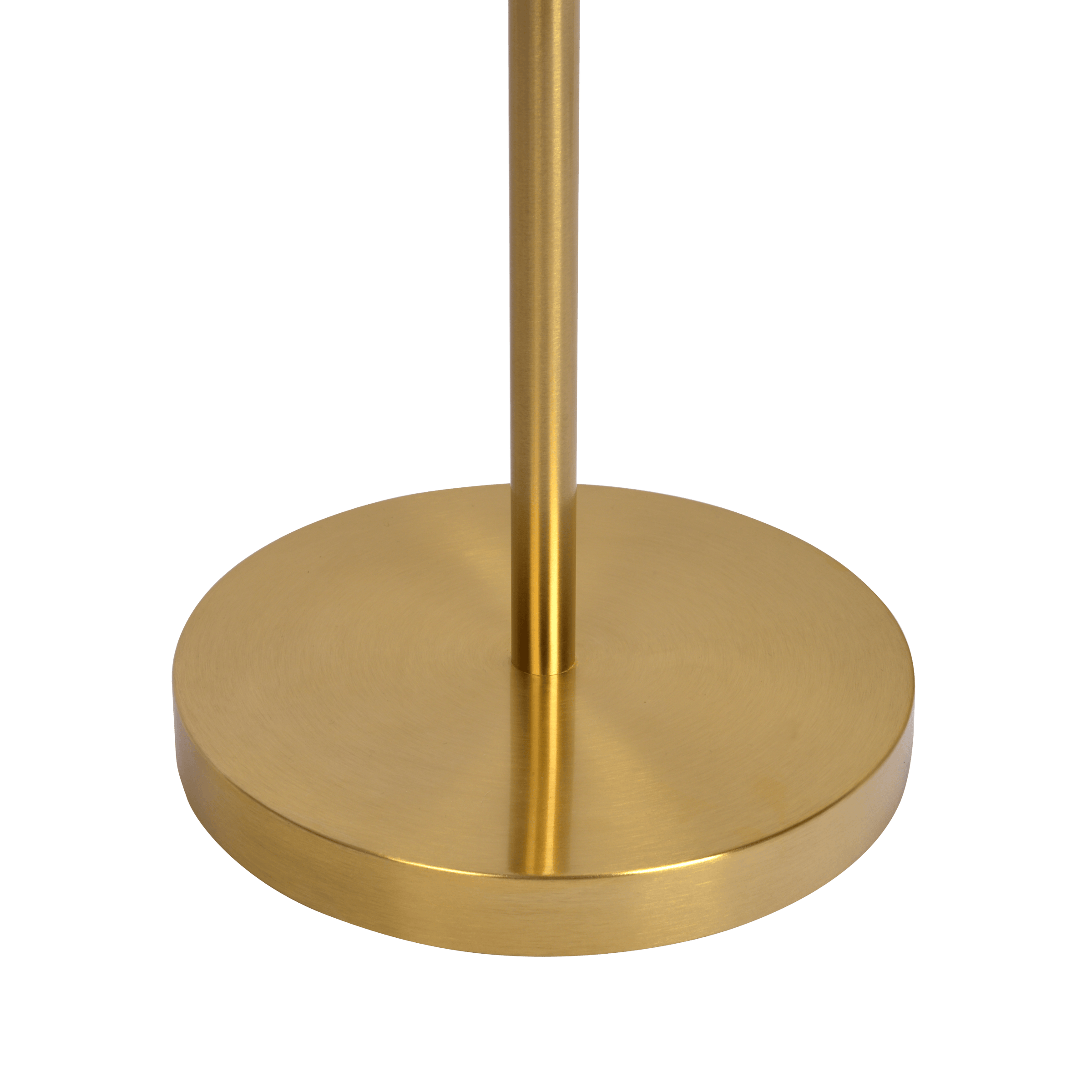 Brilliance Modern Gold Brush Floor Lamp, Opal Glass Shades and Round Metal Base