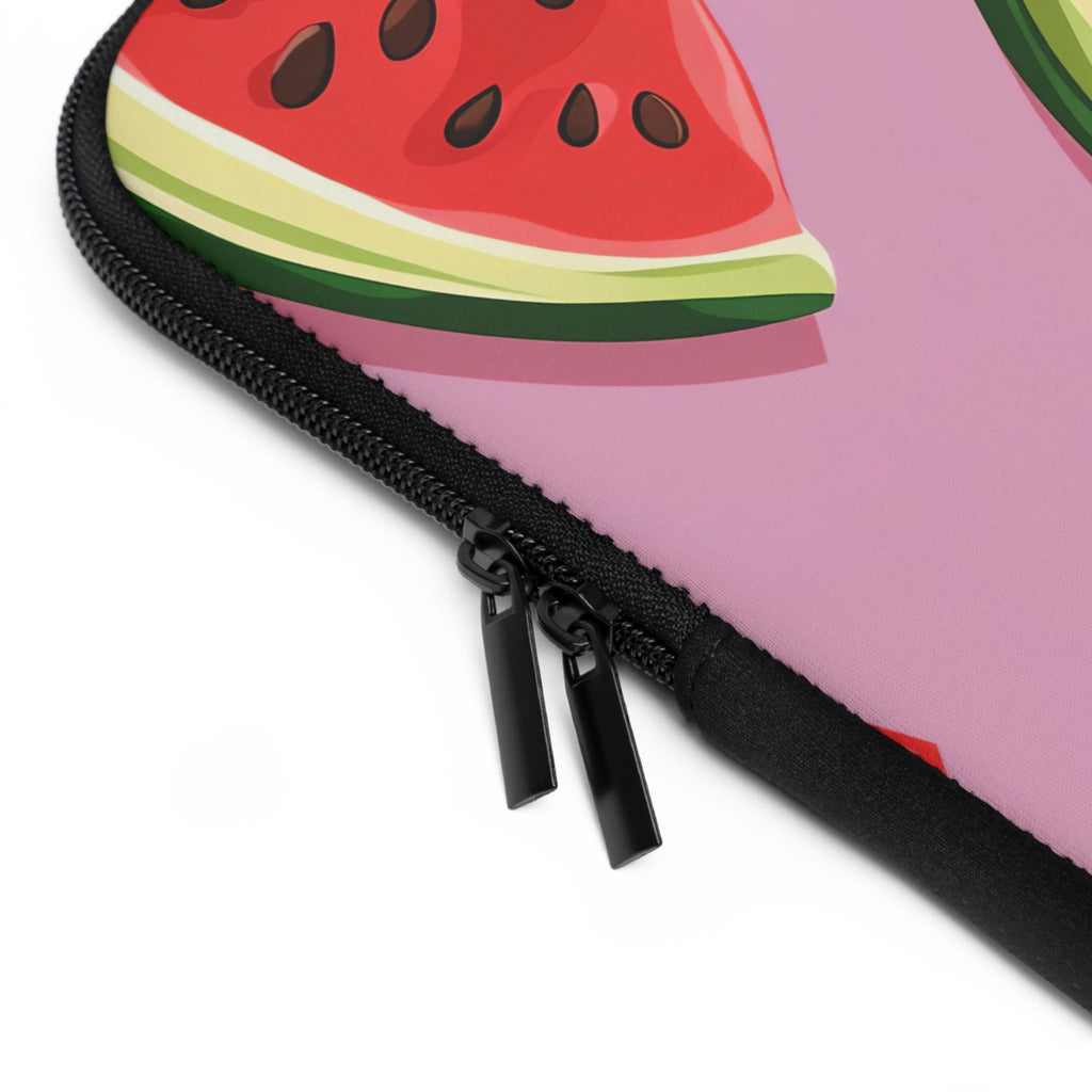 Pink Watermelon Laptop Sleeve | Summer Fruit Tech Cover for Beach Readers