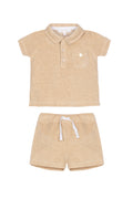 Patachou - 2 pc Shirt & Shorts Set, Beige