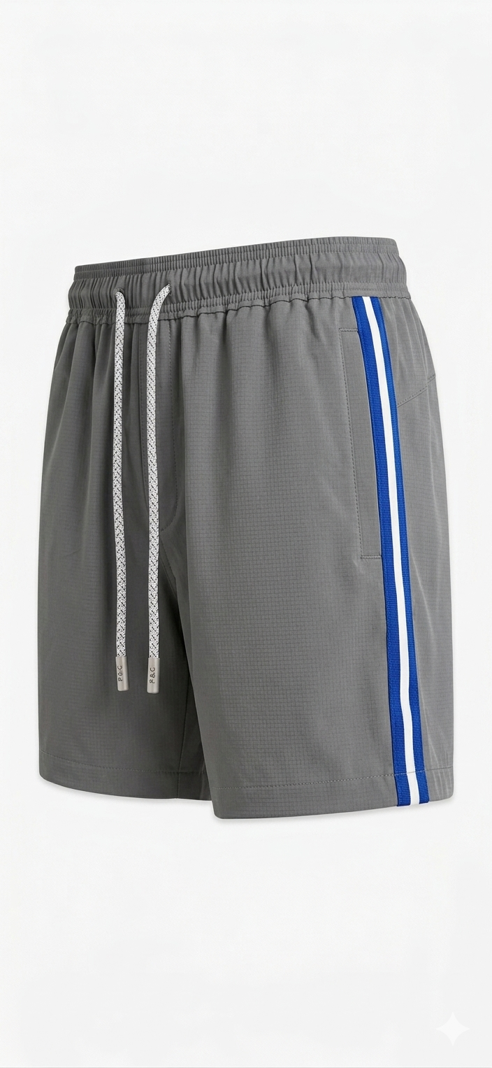 Pier St. Barths - Grey Ripstop Swim Shorts
