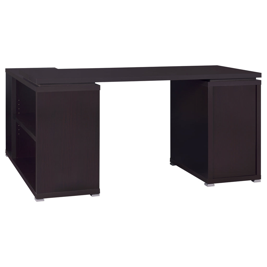 Tona Cappuccino 3-Drawer L-shape Computer Desk