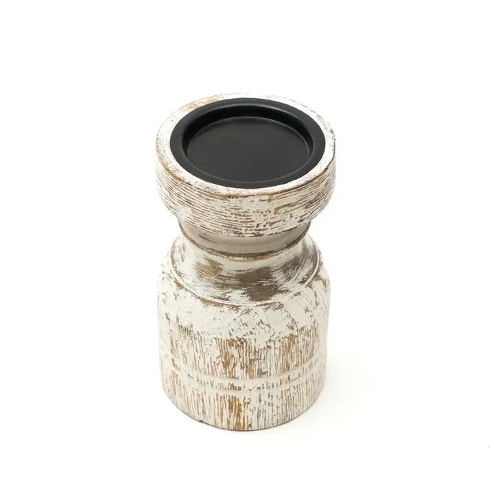 Decorative Wooden Centerpiece Candle Holder – Elegant Candle Stand for a Timeless Touch-3.5X3.5X6'