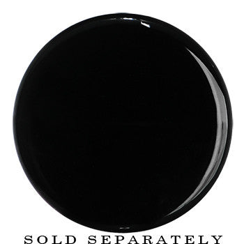 24mm Clear Black Acrylic Mirror Split Saddle Plug