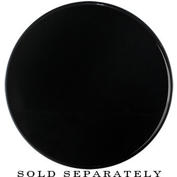 2 Clear Black Acrylic Mirror Split Saddle Plug