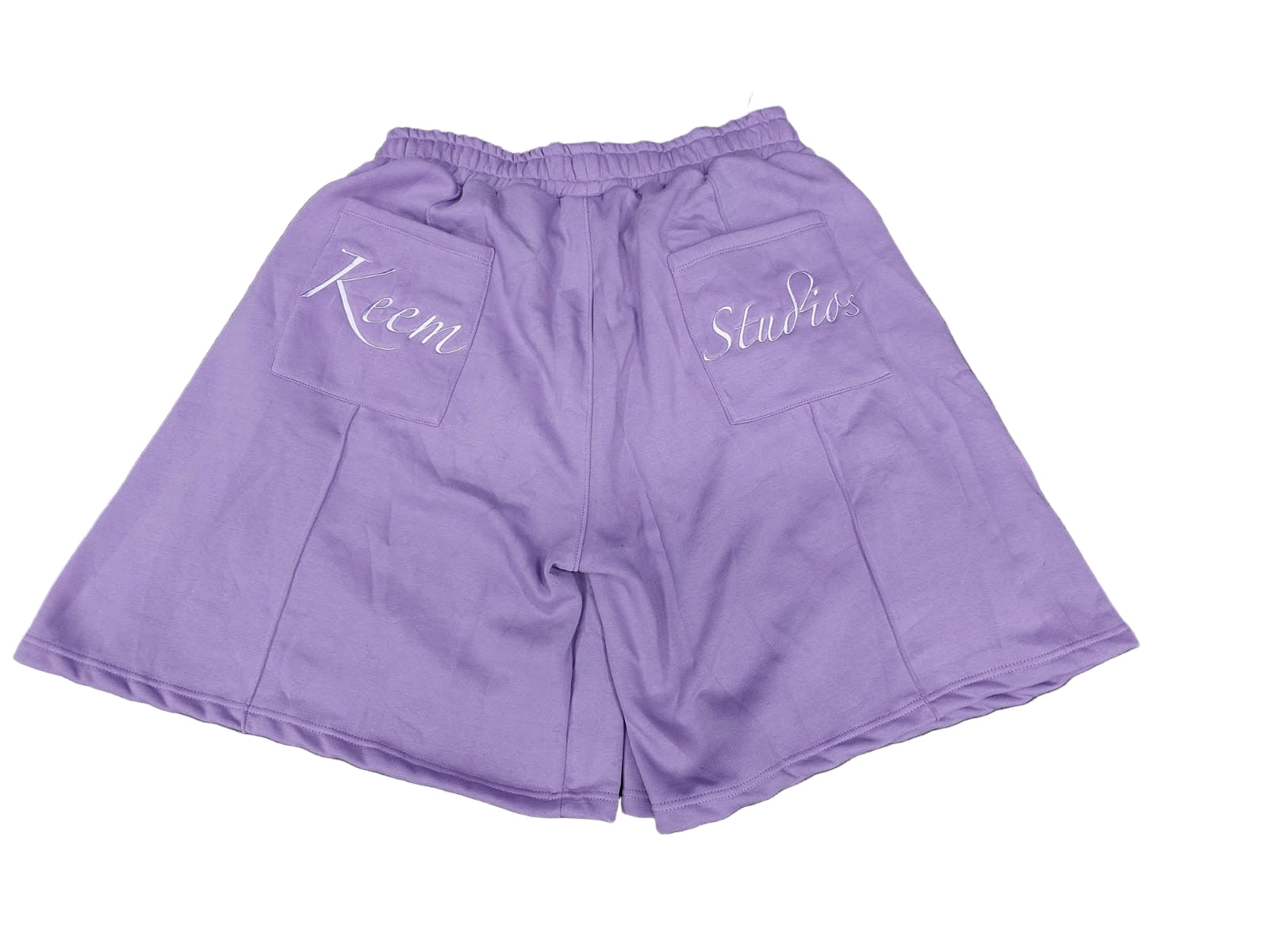 Purple Pleated Sweatshort