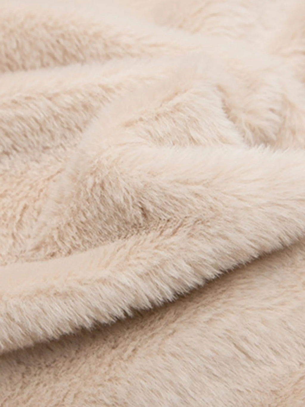 Faux Fur Hooded Zip Up Jacket