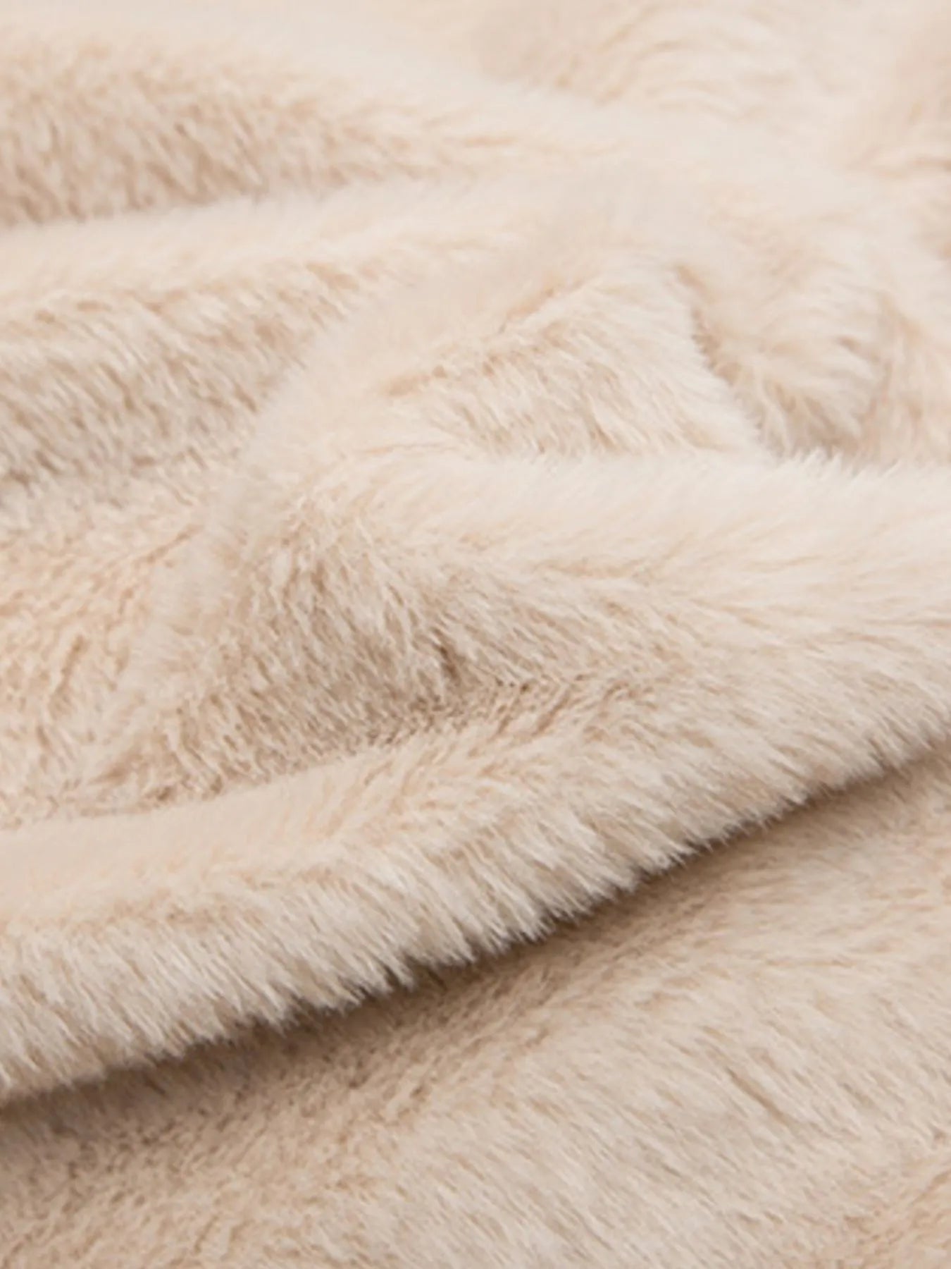 Faux Fur Hooded Zip Up Jacket
