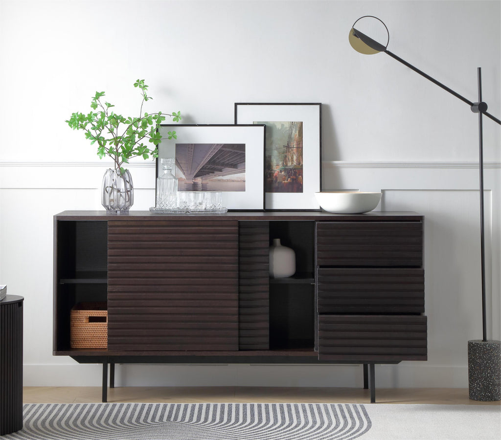 COMBO mid century Sideboard Buffet Table or TV Stand with storage for living room Kitchen