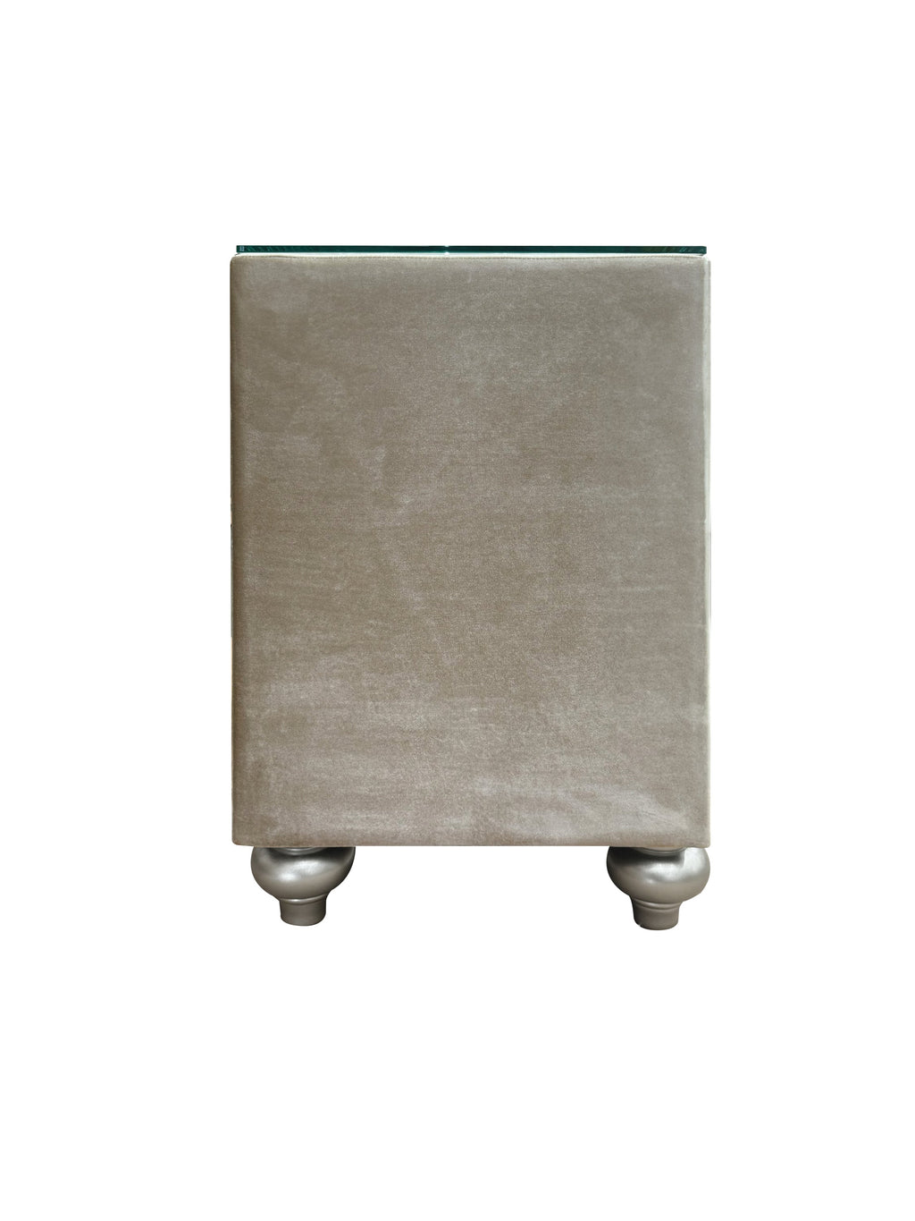 Beige 2-Drawer Nightstand