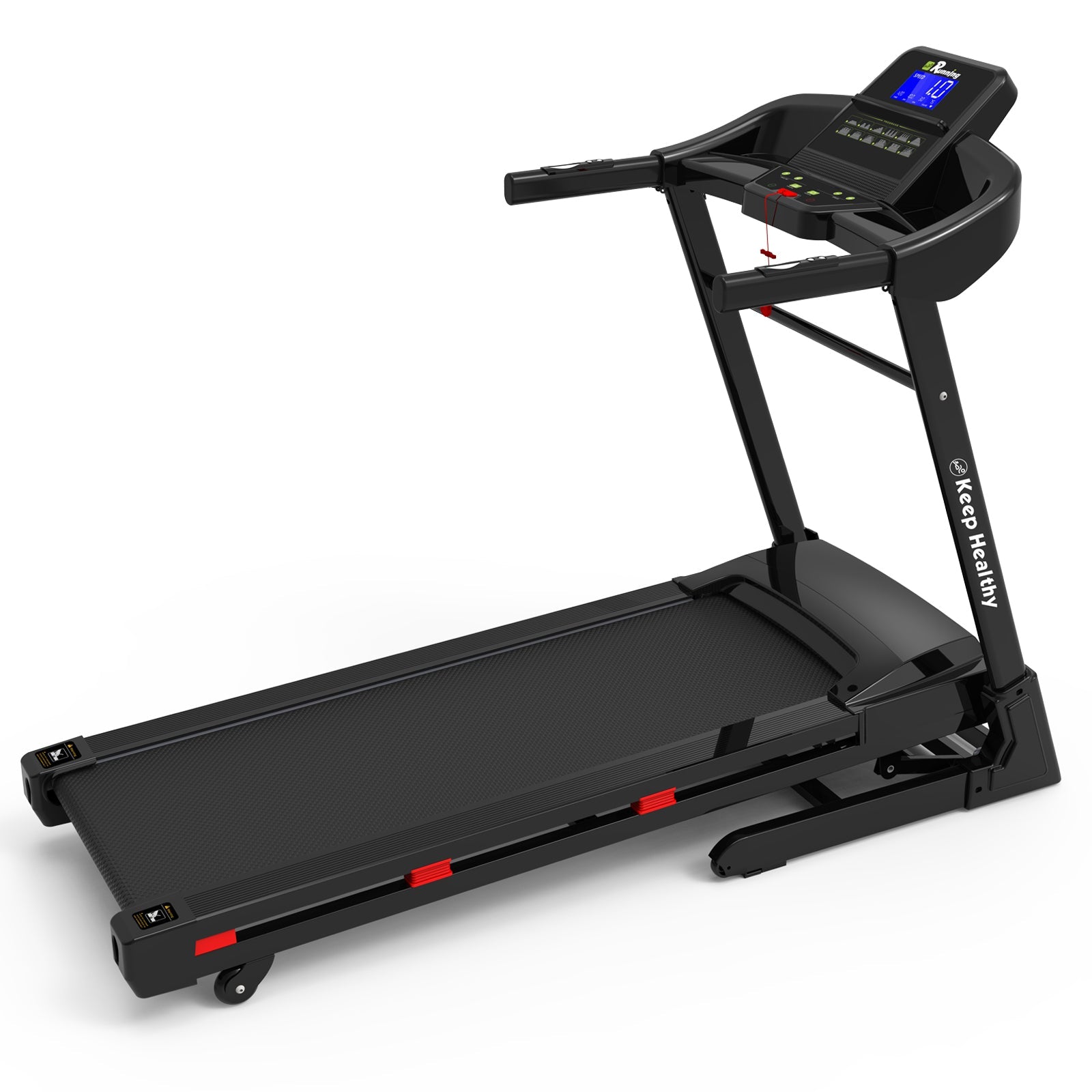 Treadmills for Home, Electric Treadmill with  Automatic Incline, Foldable 3.5HP Workout Running Machine Walking, Double Running Board Shock Absorption Pulse Sensor Bluetooth Speaker APP FITSHOW.400lbs