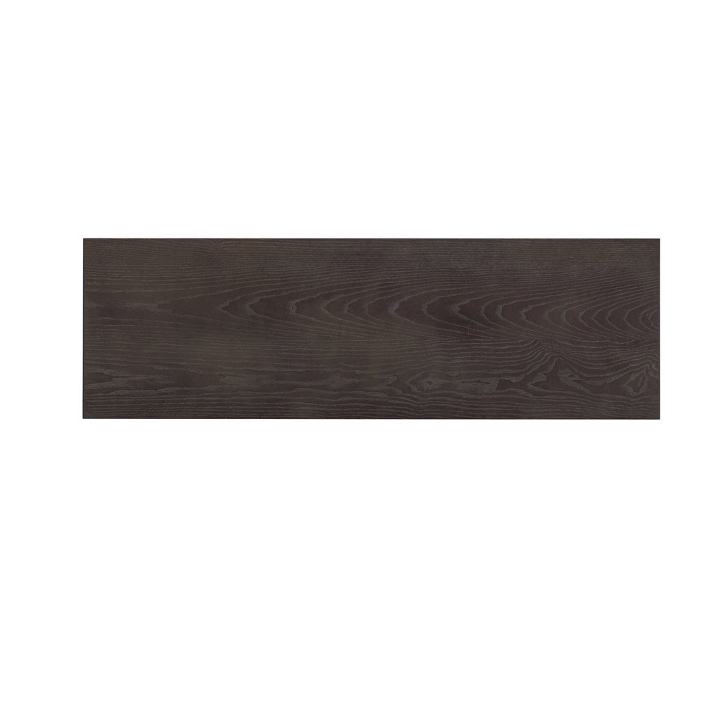U_STYLE Modern Ash Veneer Console Table, Classic Striped Design, with 2 Drawers & Open Shelf, Perfect for Living Room, Hallway, Entryway, Study Room