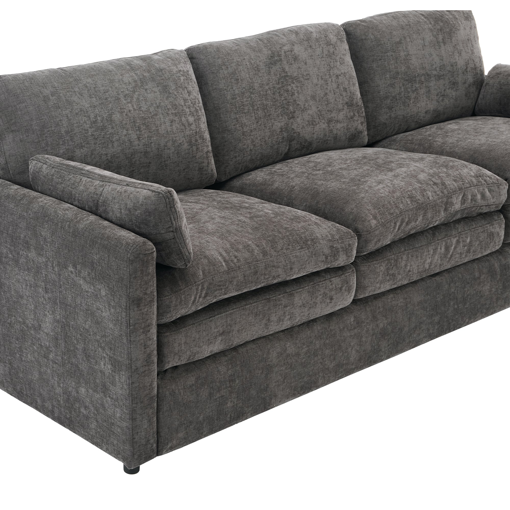 31.9' Cozy Upholstered Armchair Oversized Comfy Cloud Sofa Double Cushion Single Sofa Plush Cushion Armchair for Living Room, Grey