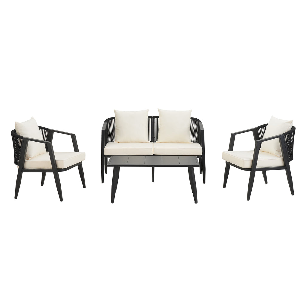 U_STYLE Durable and Comfortable Outdoor Seating Set,Suitable for Patios, Lawns, and Poolsides