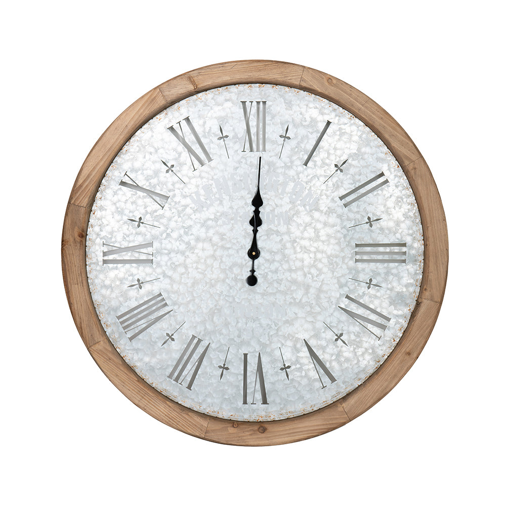 D32.3' Grant Oversized Wall Clock with Fir Wood Frame