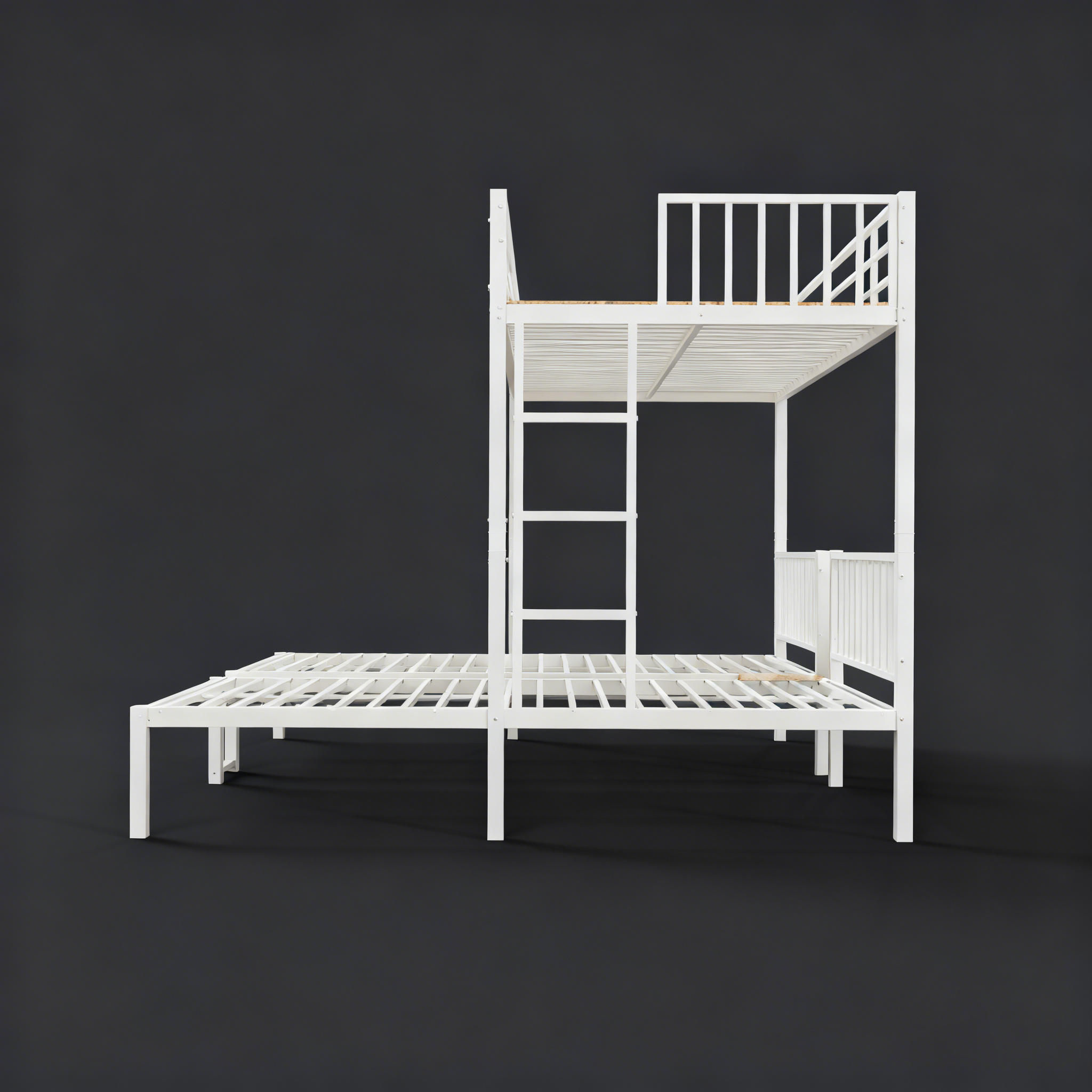 Triple Bunk Bed for Kids,3 Bed Bunk Beds for 3,Metal Triple Bunk Beds,Separates Into 3 Twin Beds,Noise Reduced Structure,White