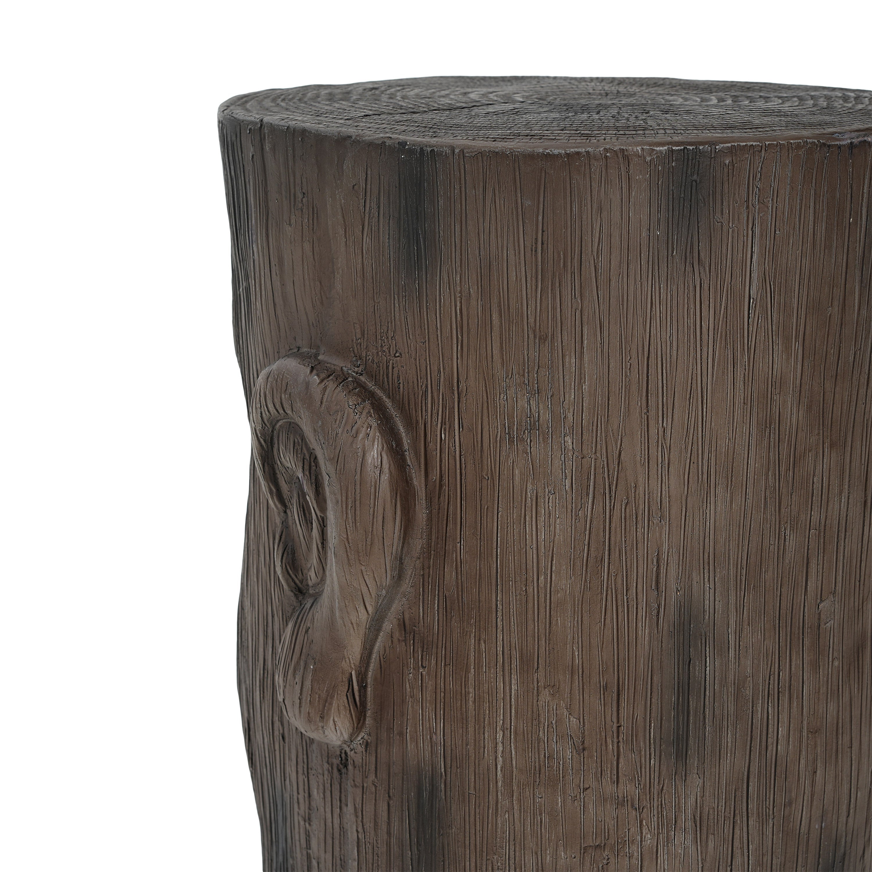 Outdoor Side Table,Easter Island Moai Statue Pedestal End Table Stool,For Home Patio Deck Sunroom Garden Balcony Yard Lawn,Light Grey Color