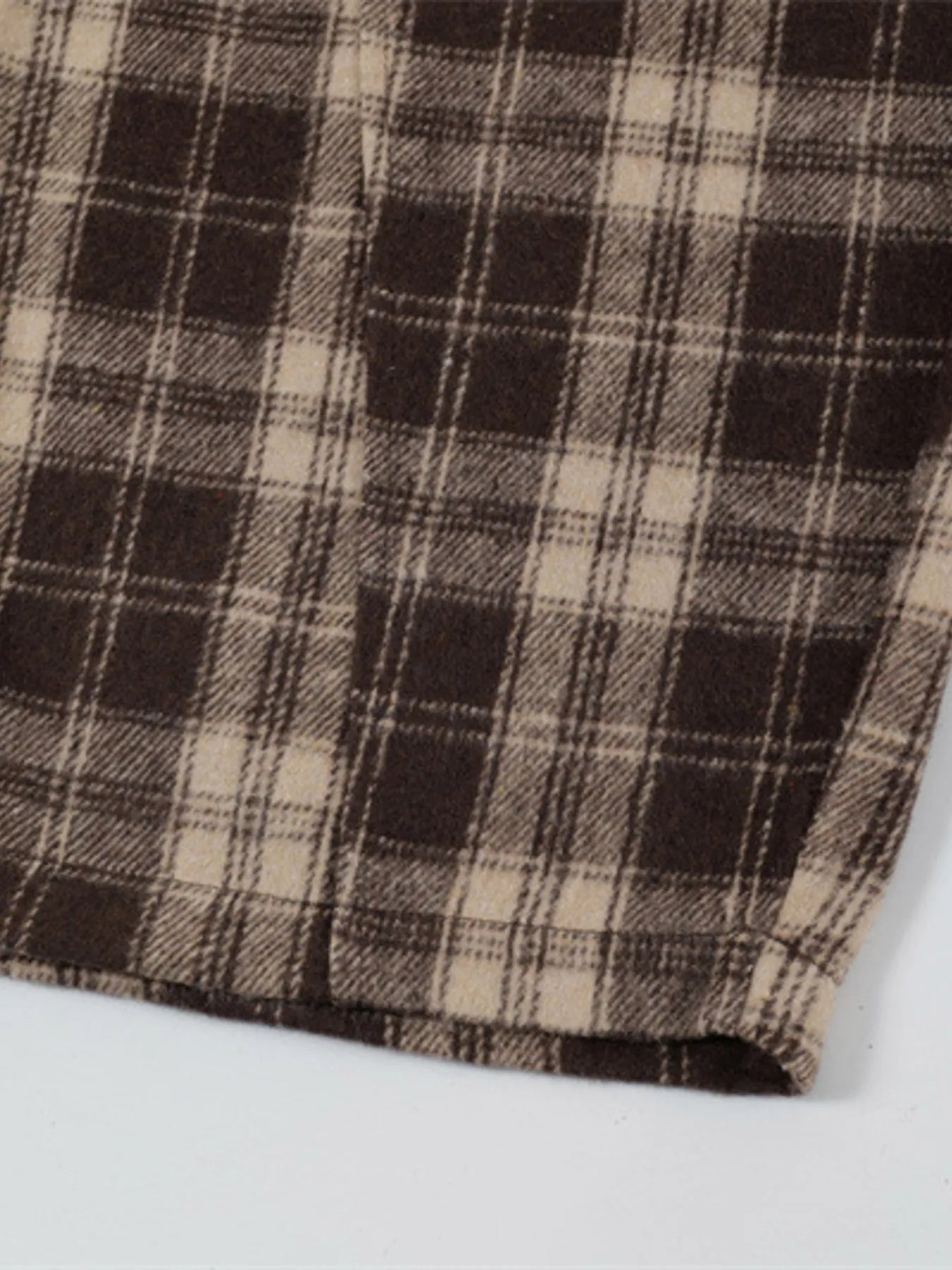 Relaxed Plaid Wide Leg Pants