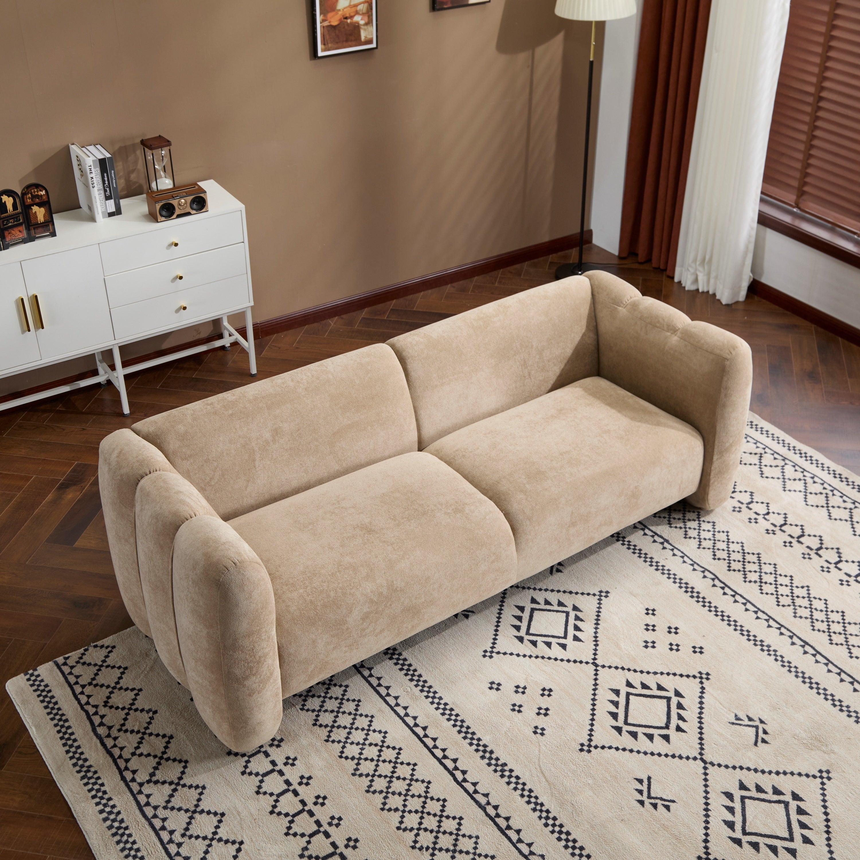 Tonson 83' 3-Seater Sofa,Wave Design, Living Rooms,Bedrooms,Apartment Office,Nomad