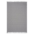 NAAR Guros Collection 8X10 White /Geometric Indoor/Outdoor Area Rug