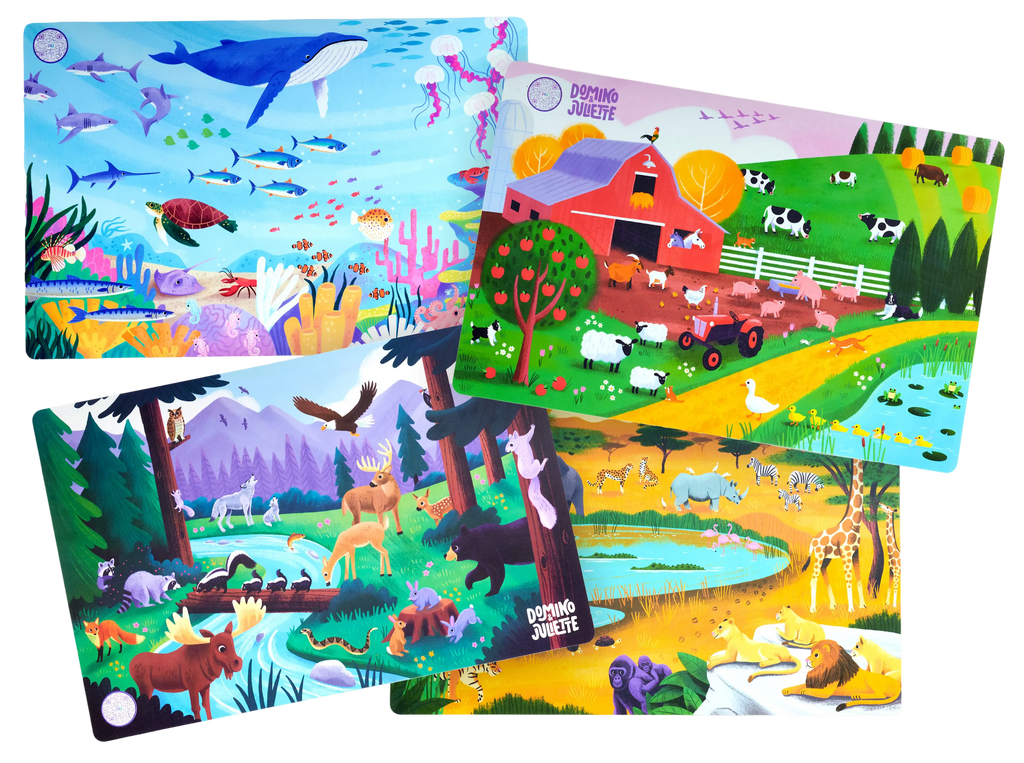 4-pack Toddler Placemat Bundle