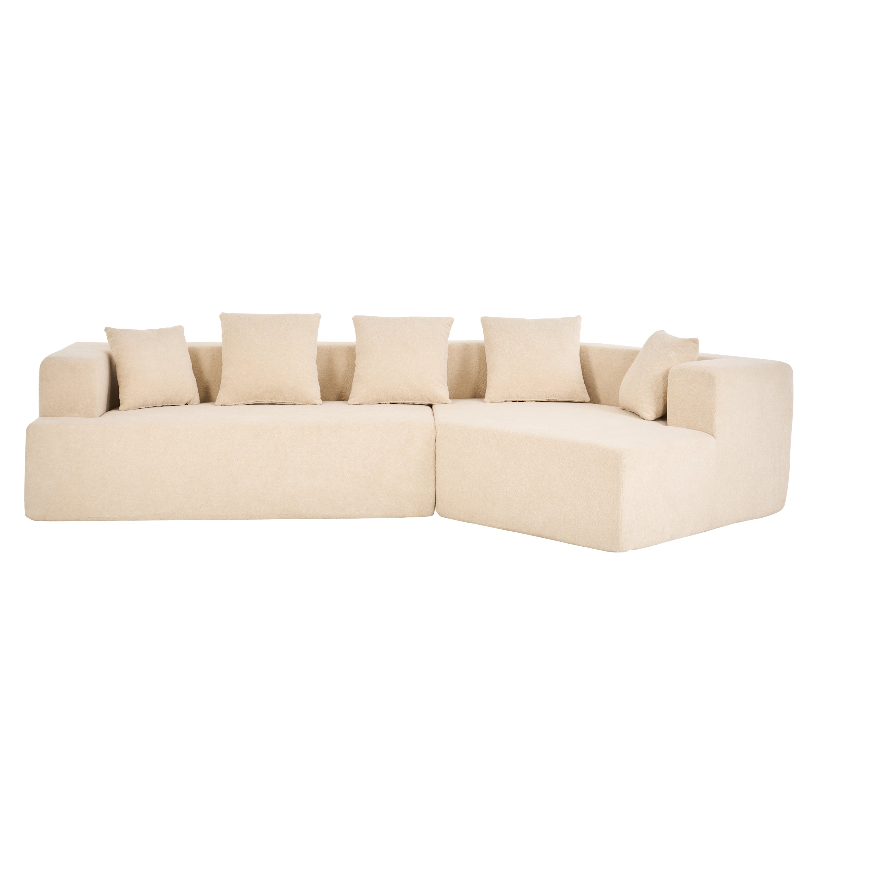 Memory Foam Couch, No Installation & Easy to Transport, Deep Seat Modern Sofa with Chenille Fabric, Couch for Living Room, Bedroom, Apartment, Home Office