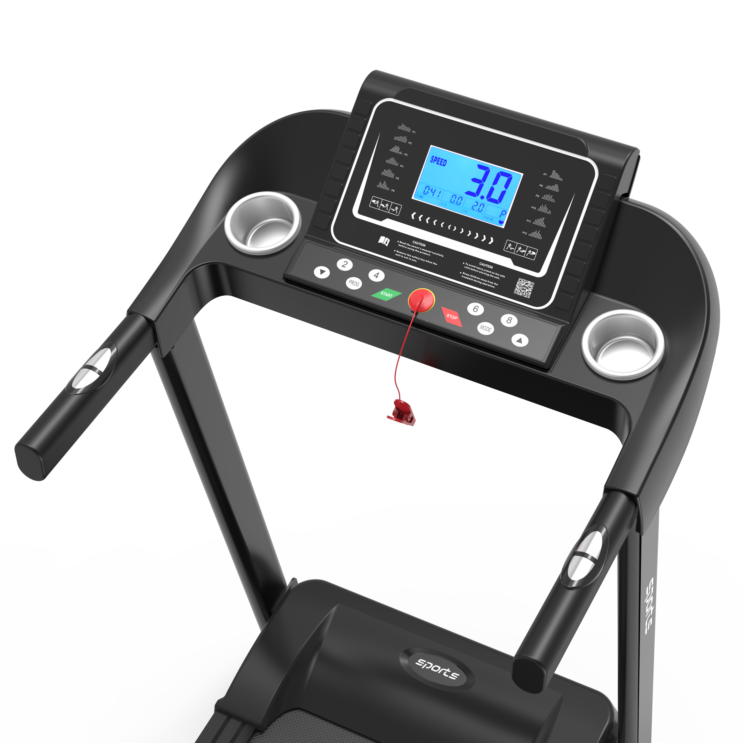 Fitshow App Home Foldable Treadmill with Incline, Folding Treadmill for Home Workout, Electric Walking Running Treadmill Machine 5' LCD Screen 250 LB Capacity Bluetooth Music