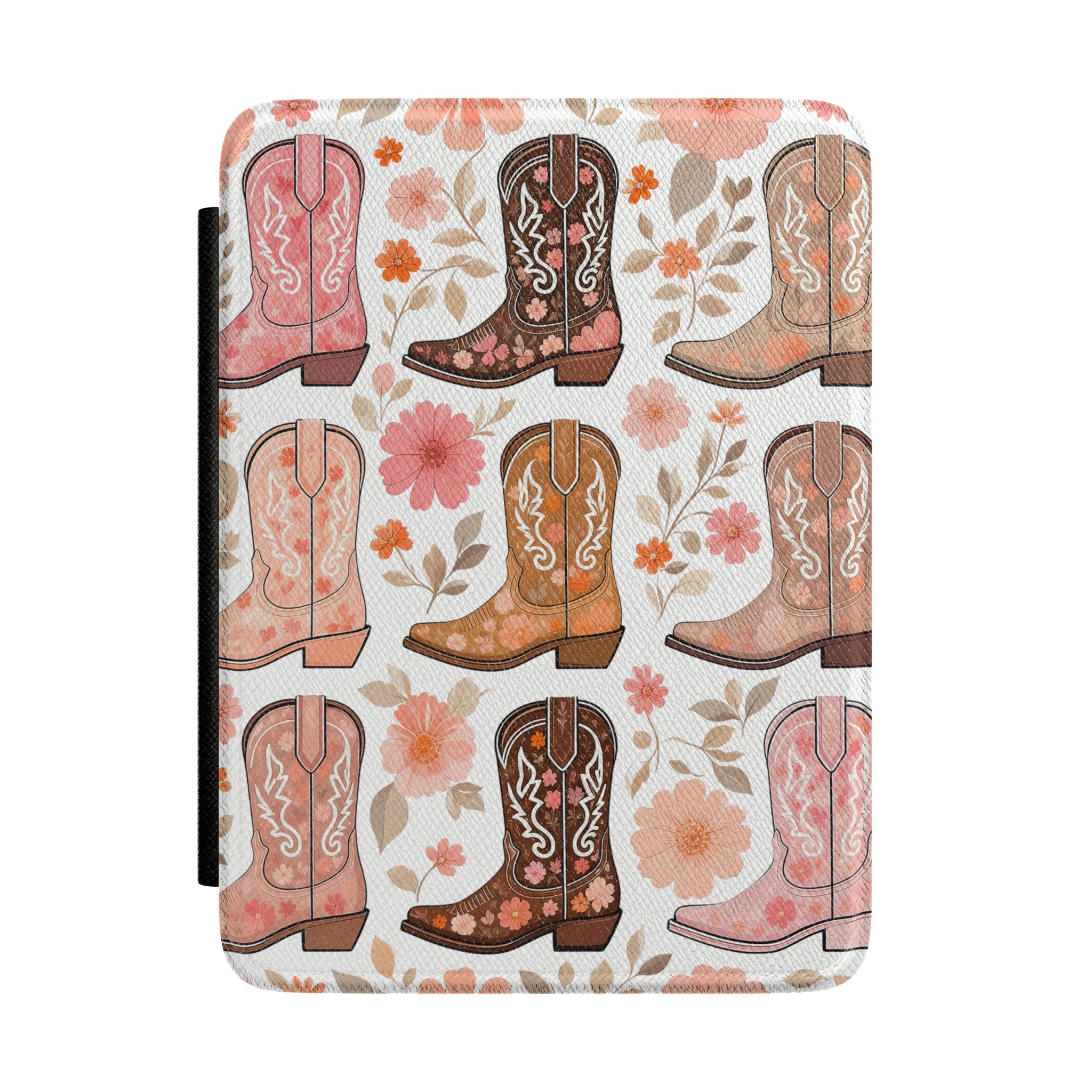 Watercolor Cowboy Boots Kindle Paperwhite Case | Pastel Western E-Reader Cover
