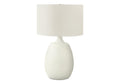 Lighting, 26'h, Table Lamp, Ivory / Cream Shade, Cream Resin, Contemporary