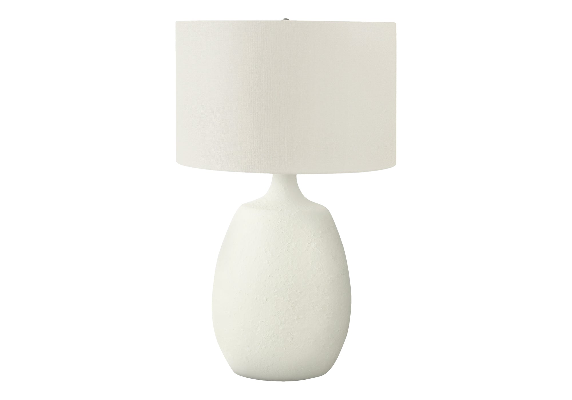 Lighting, 26'h, Table Lamp, Ivory / Cream Shade, Cream Resin, Contemporary