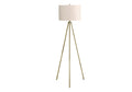 Lighting, 63'h, Floor Lamp, Brass Metal, Ivory / Cream Shade, Contemporary