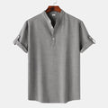Button Detail Short Sleeve Blouse