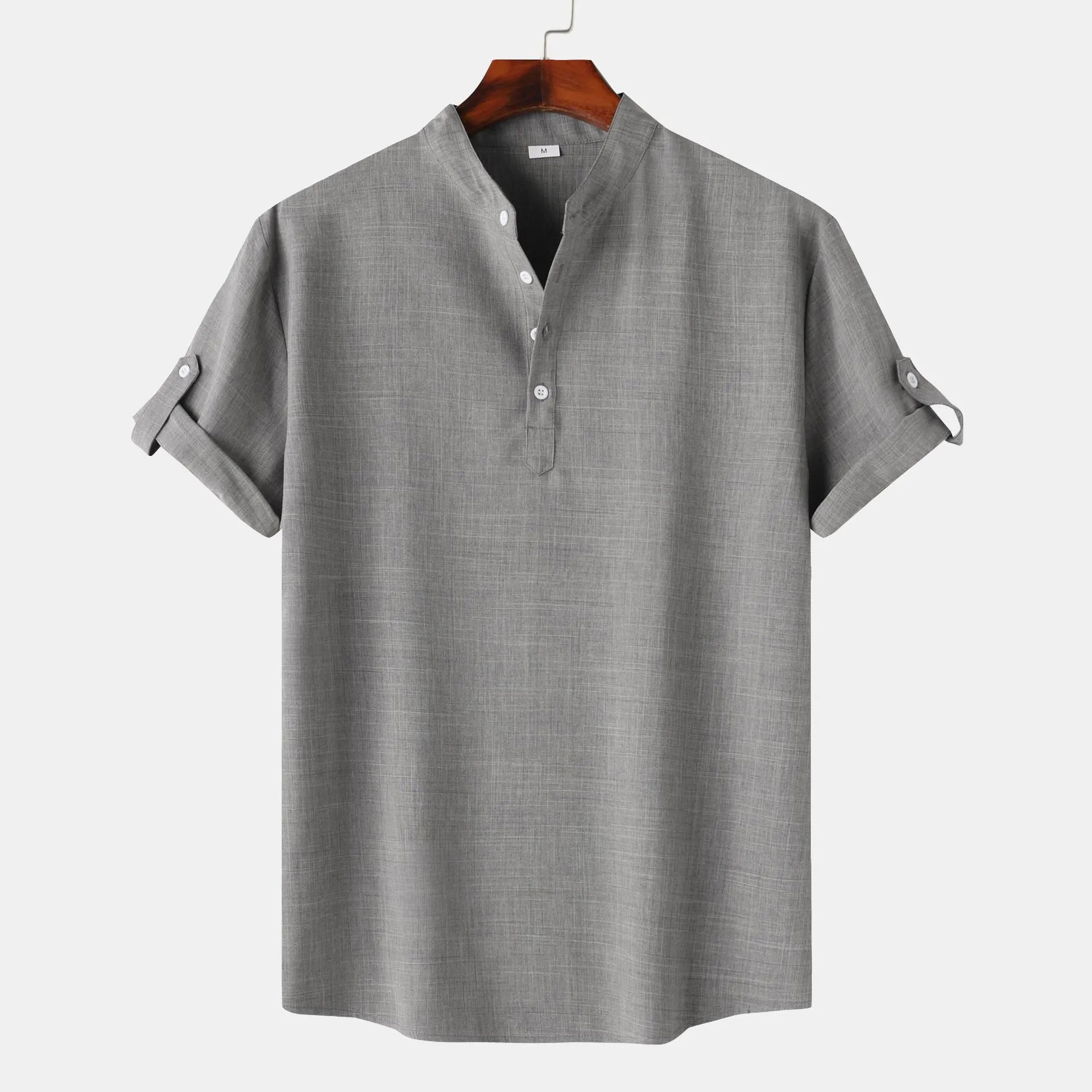 Button Detail Short Sleeve Blouse