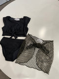 Les Tout Petit- Black Sparkle Sarong