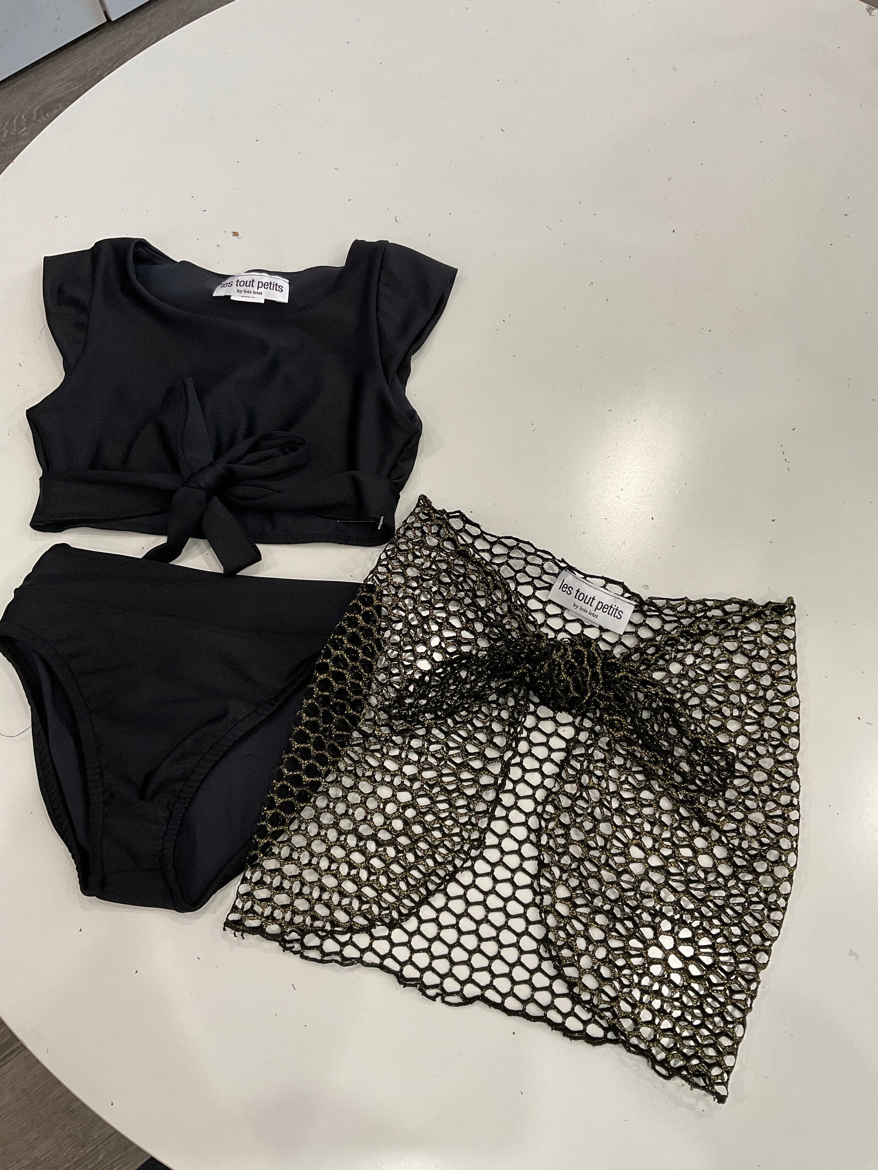 Les Tout Petit- Black Sparkle Sarong