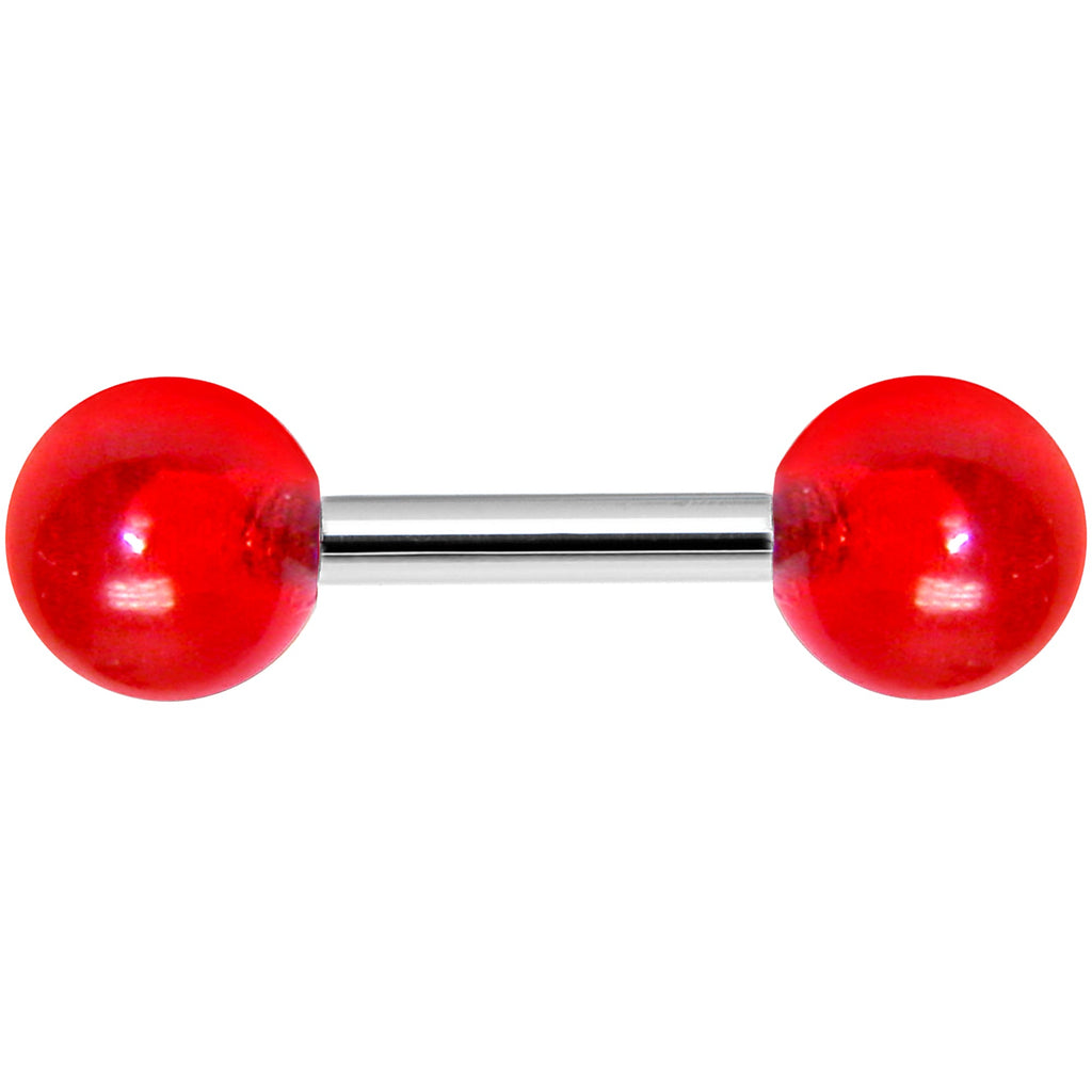 Red Acrylic Ball Cartilage Tragus Barbell