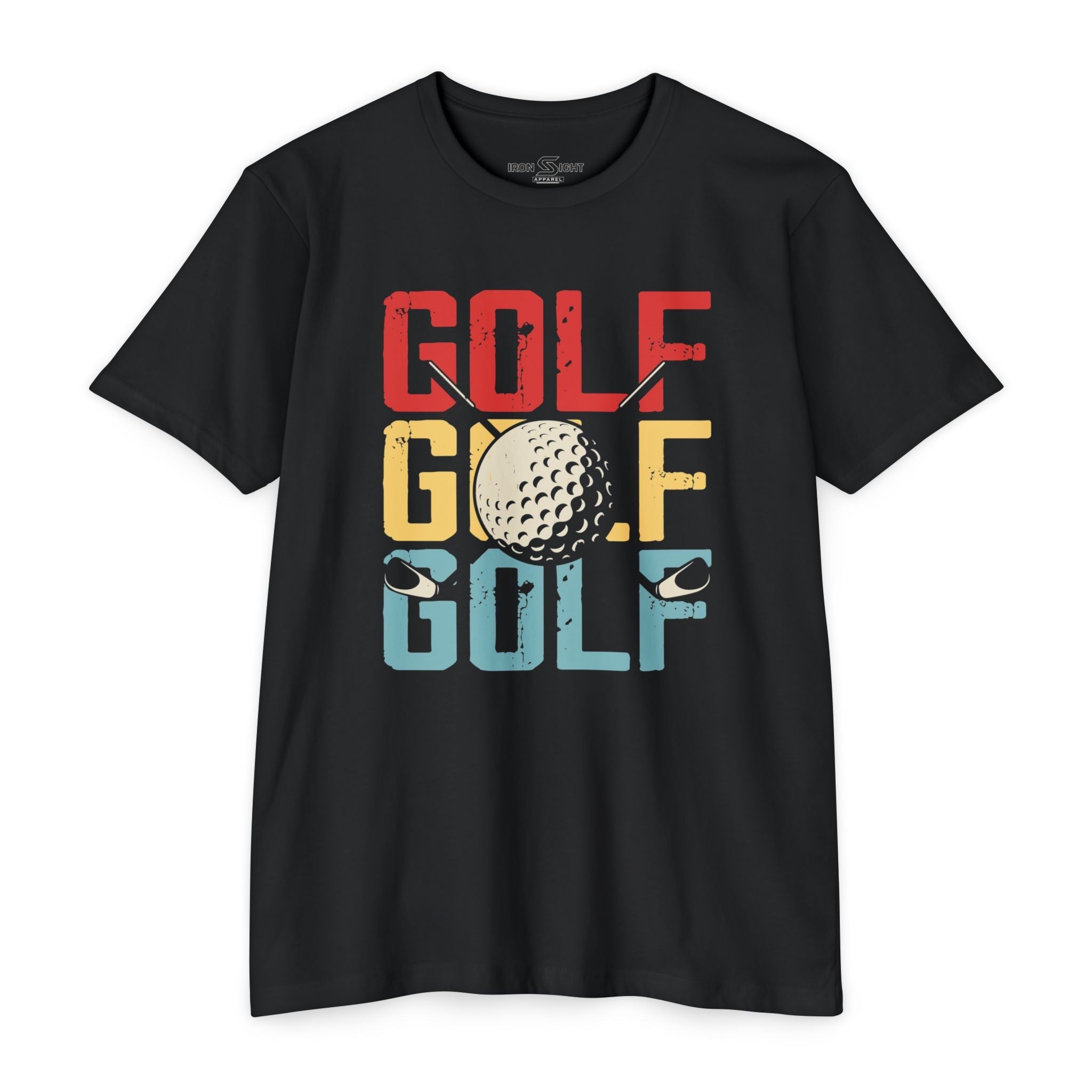 Golf Retro Graphic T-Shirt — Vintage 'GOLF' Ball Design