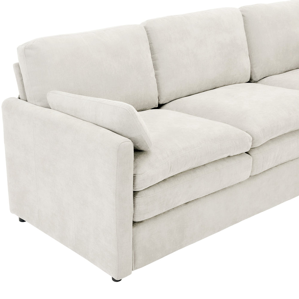 68.1' Cozy Upholstered Loveseat Sofa Oversized Comfy Comfy Cloud Sofa Double Cushion Loveseat Sofa Plush Cushion Sofa Couch for Living Room, Beige