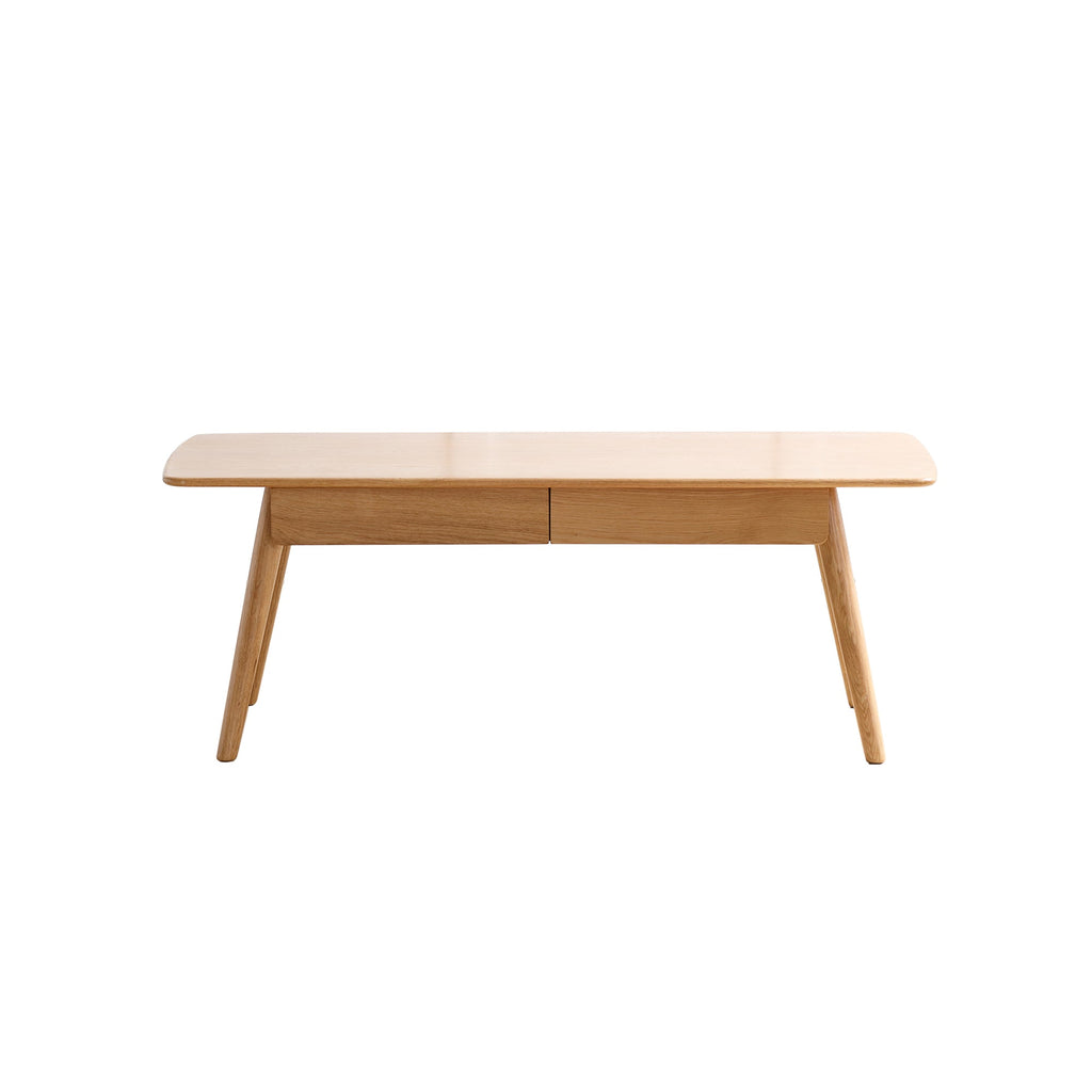 Center table Low Table 100% solid wood Top plate Desk Coffee table Width 120 x Depth 56 x Height 45 cm Study desk Work from home Easy to assemble Natural wood with storage shelf Natural writing desk