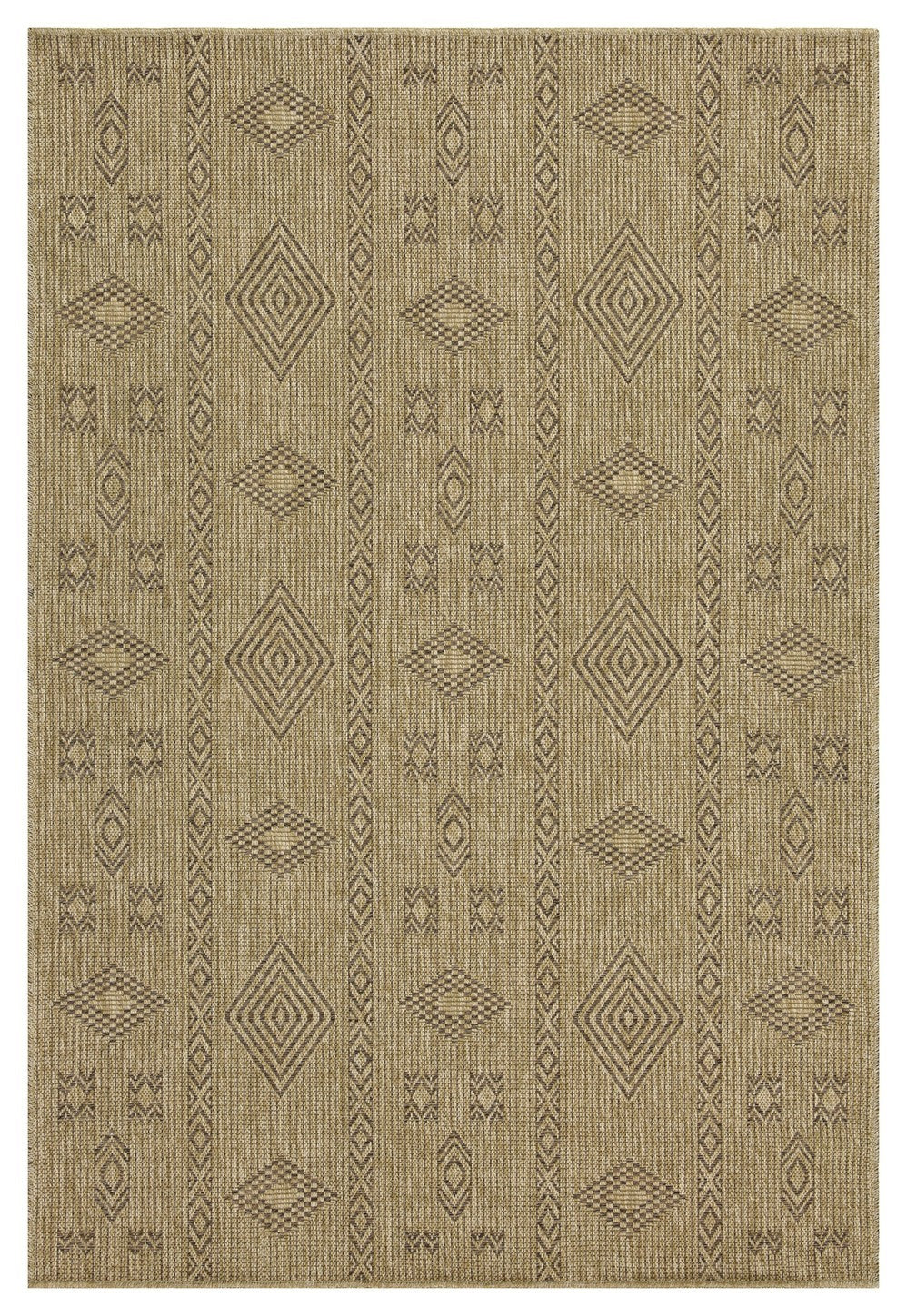 Earth GC_NTL1002 Jute/Mocha 2 ft. 7 in. x 7 ft. 3 in. Indoor/Outdoor Area Rug